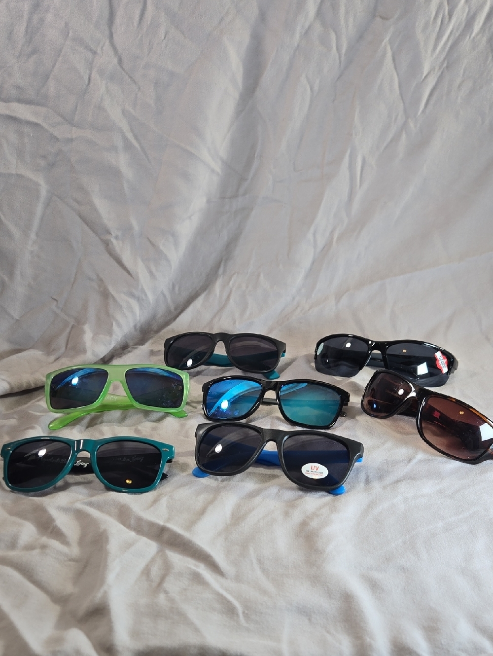 Men's Sunglasses Pack – Assorted Black, Blue, Green Frames
